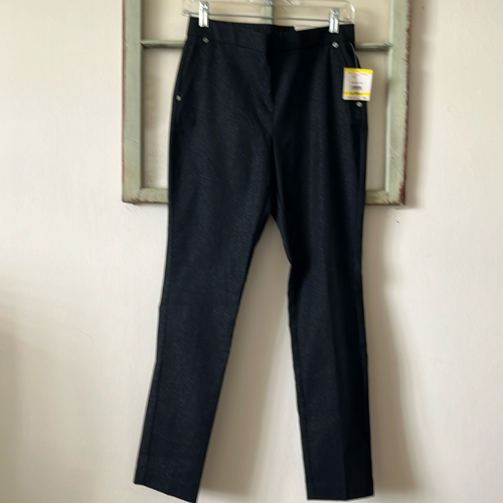NWT Anne Klein Black Flecks of Silver Sparkle Size M